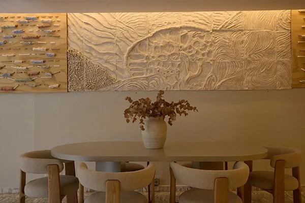 Vase on table at ROC Portonova Hotels